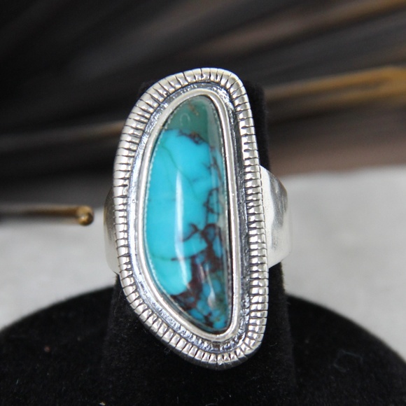 Silpada Jewelry - Silpada Turquoise Ripple Ring sz 5 New Sterling
